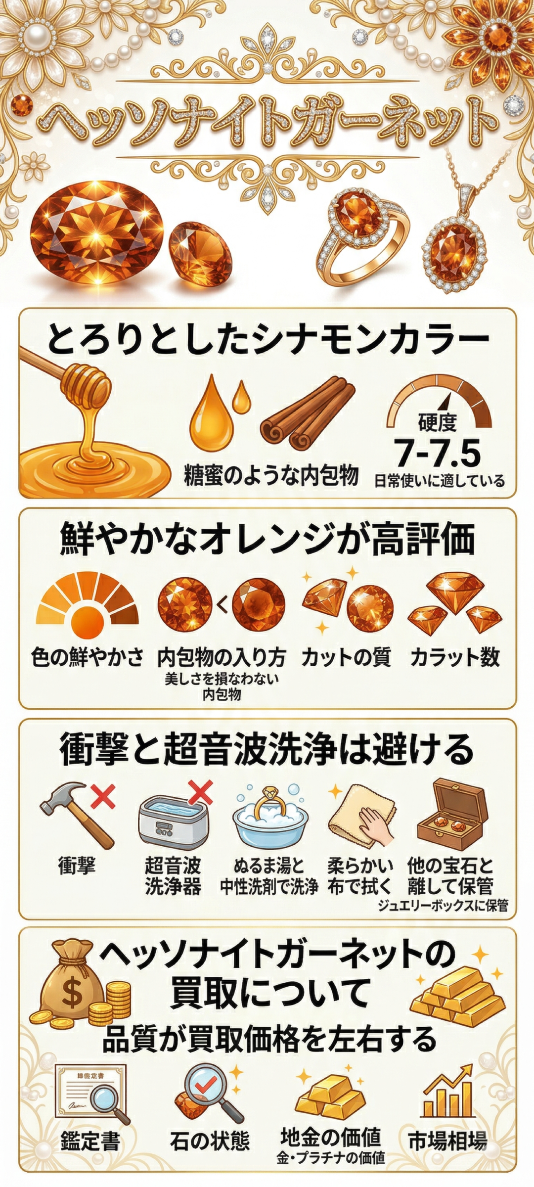 ヘソナイト（ヘッソナイト）の特徴と宝石言葉
