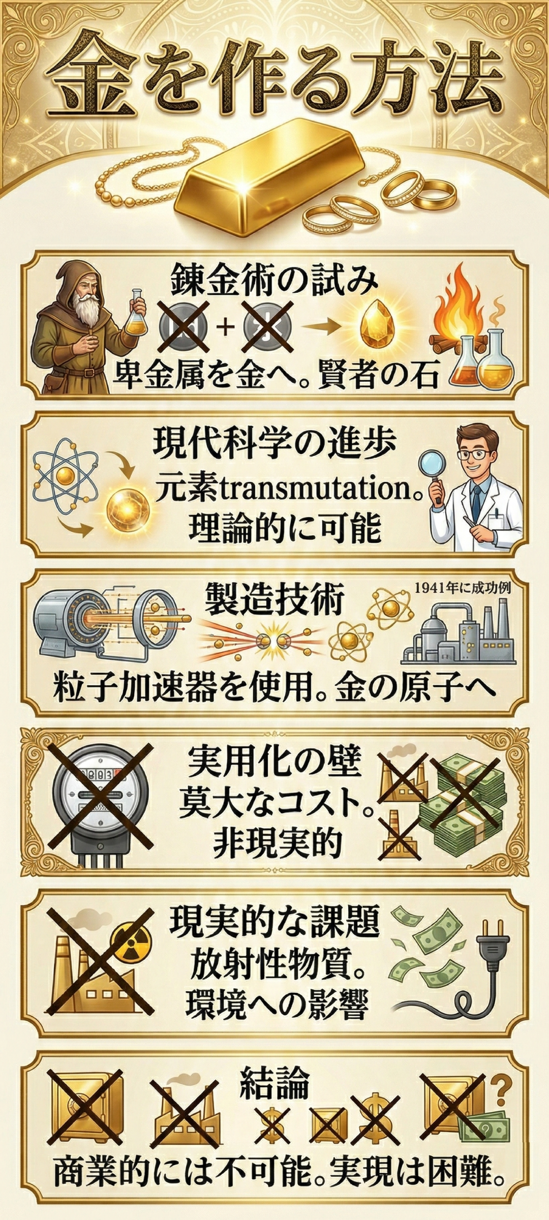 金を作る方法とは？錬金術の歴史から現代の製造技術・将来展望までわかりやすく解説