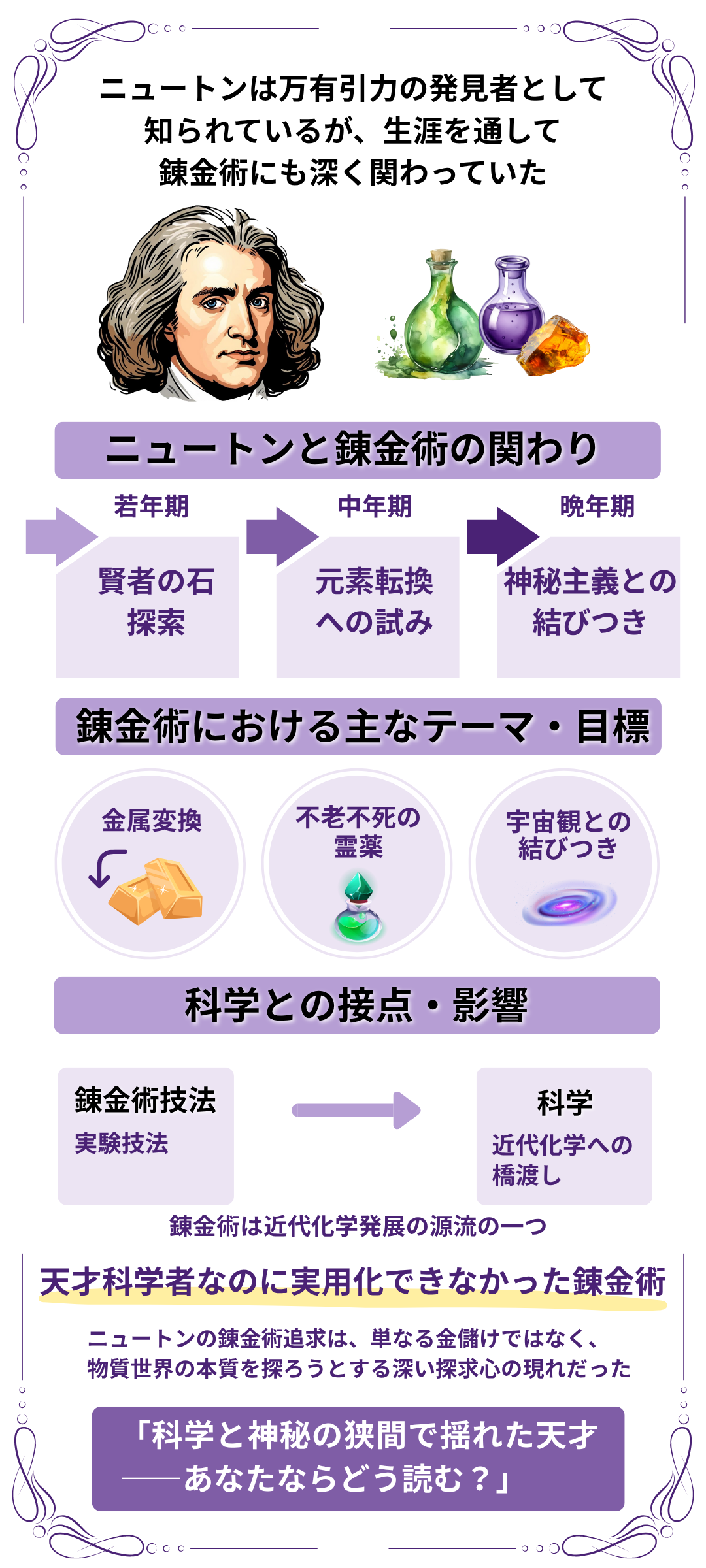 アイザック・ニュートンはなぜ錬金術に没頭したのか?現代の「金の価値」へつながる歴史を解説