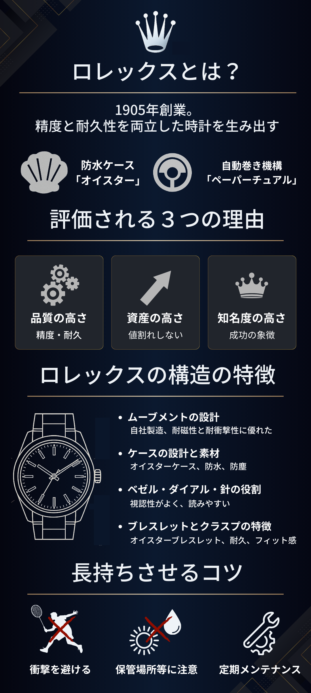 ロレックスの特徴とは？保管方法や衝撃から守るためのポイントも解説