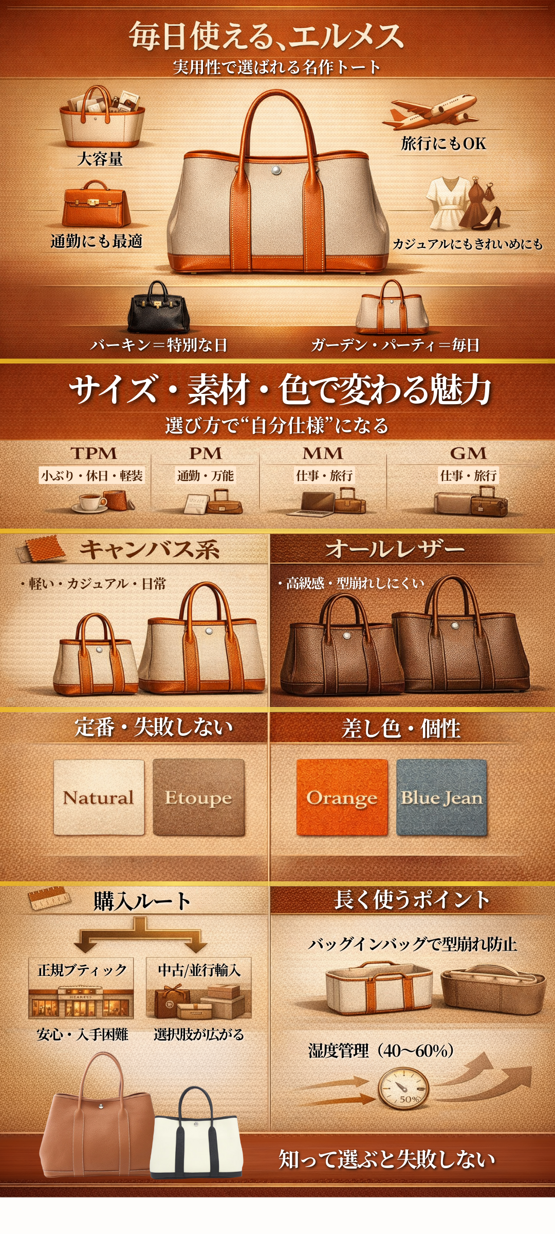 エルメス ガーデン・パーティ徹底解説!新品定価・人気色・サイズ別の魅力と購入方法