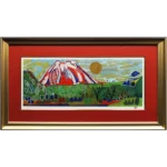 絵画 片岡球子 めでたき富士 リトグラフ