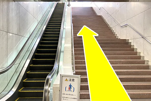 階段を上ります。