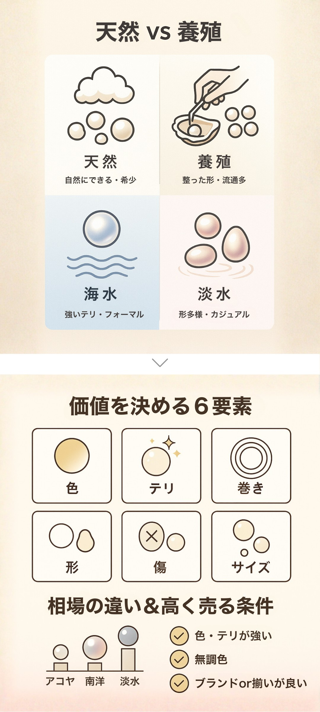 パールの価値はどう決まる?真珠ネックレスの相場と高く売るための評価ポイントを解説