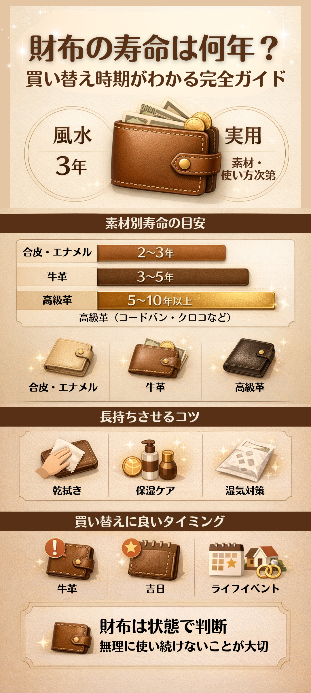 財布の寿命は何年?平均使用年数と買い替え時期の目安を解説!
