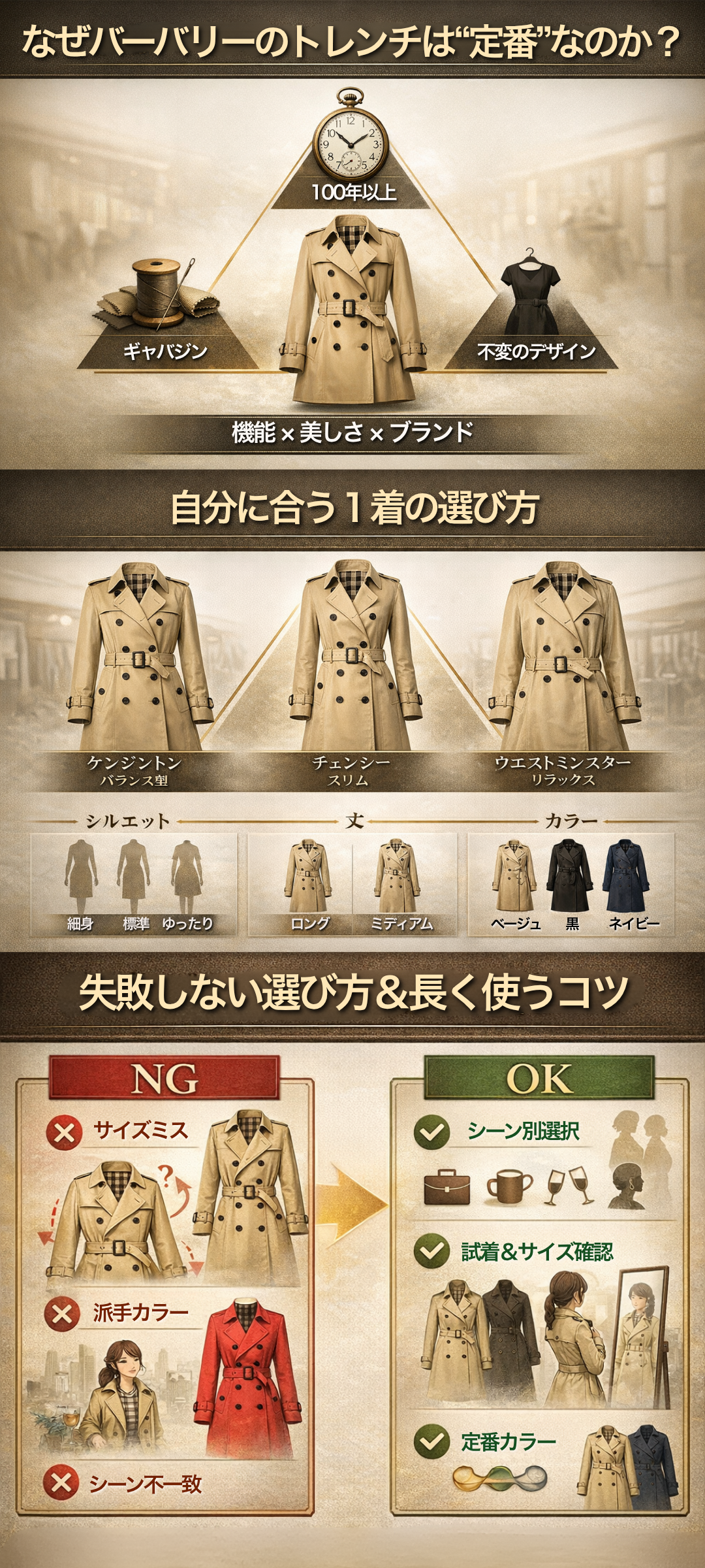 バーバリーの定番レディースコートとは？人気のトレンチコートや種類別の特徴を紹介