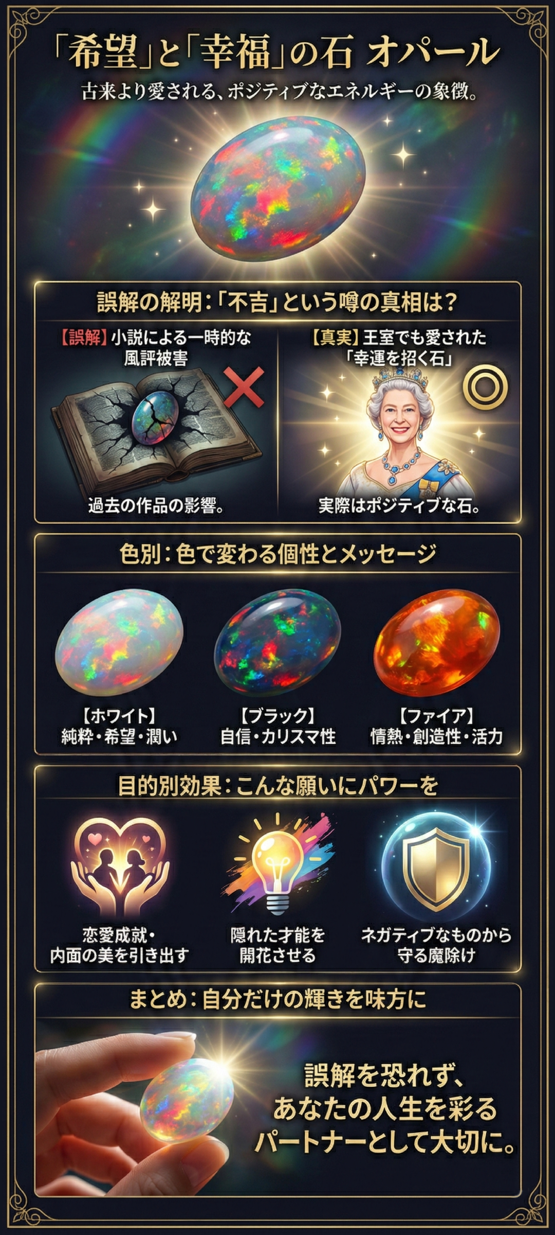 10月の誕生石・オパールの石言葉とは？不幸って本当？色別に意味を解説