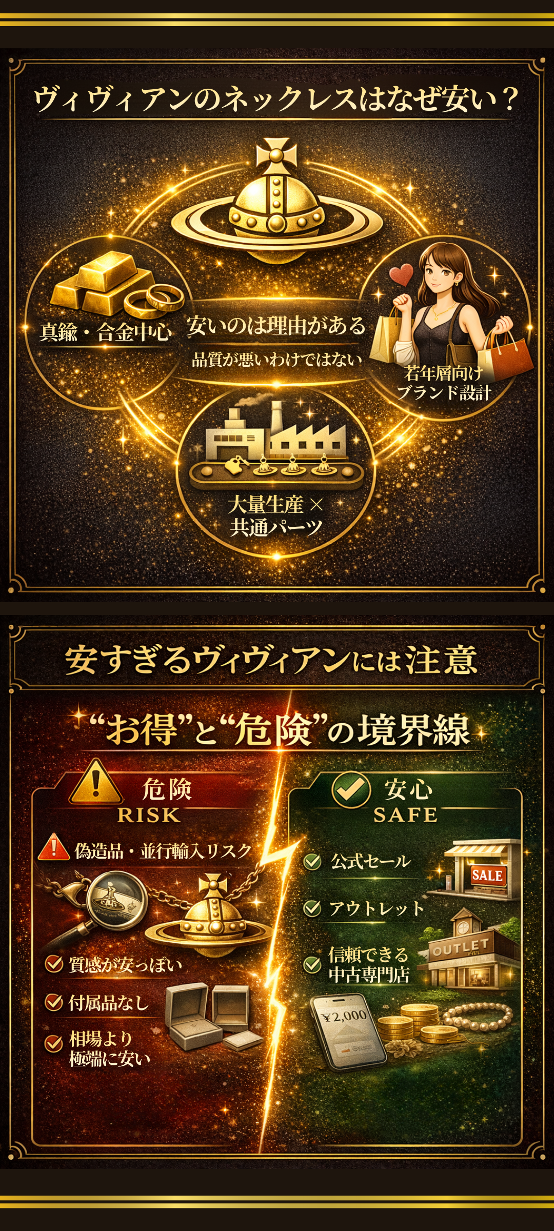ヴィヴィアンのネックレスはなぜ安い？並行輸入品や安すぎる偽物リスクを徹底解説