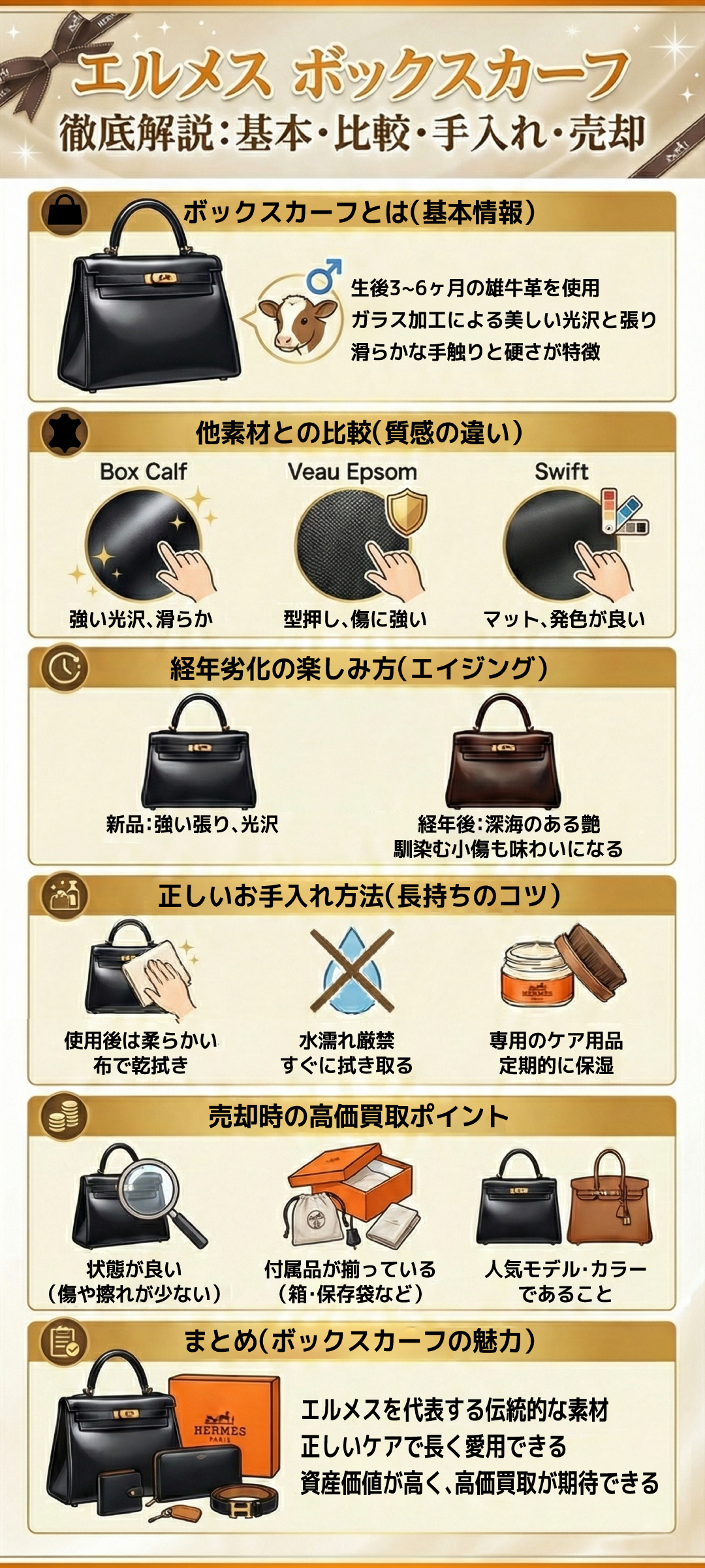 エルメス ボックスカーフを徹底解説!魅力・特徴・お手入れ方法までご紹介