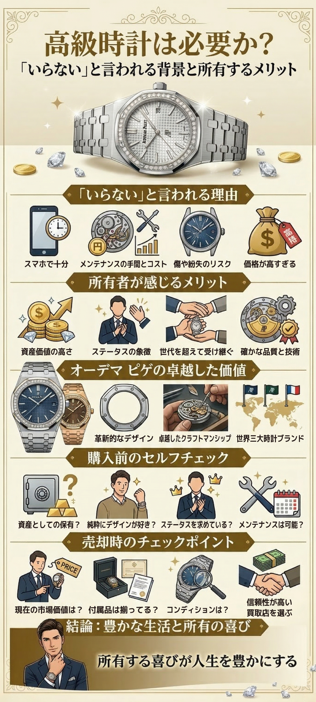 高級時計はいらない時代?買う意味・メリットや必要派&不要派の考えを徹底解説