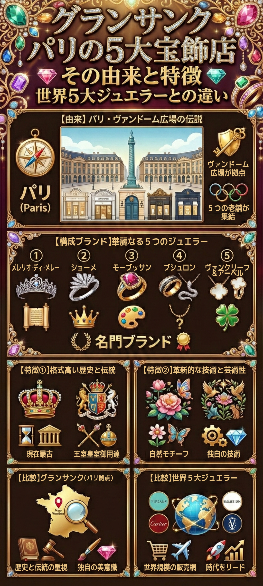 グランサンクとは?フランス5大宝石ブランドの格付けと指輪の魅力を解説