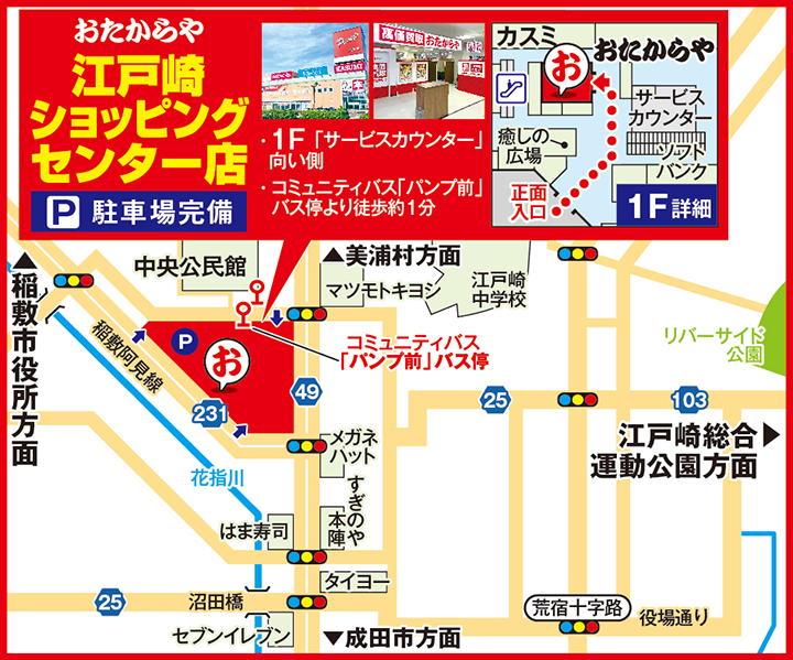 江戸崎ショッピングセンター店案内図