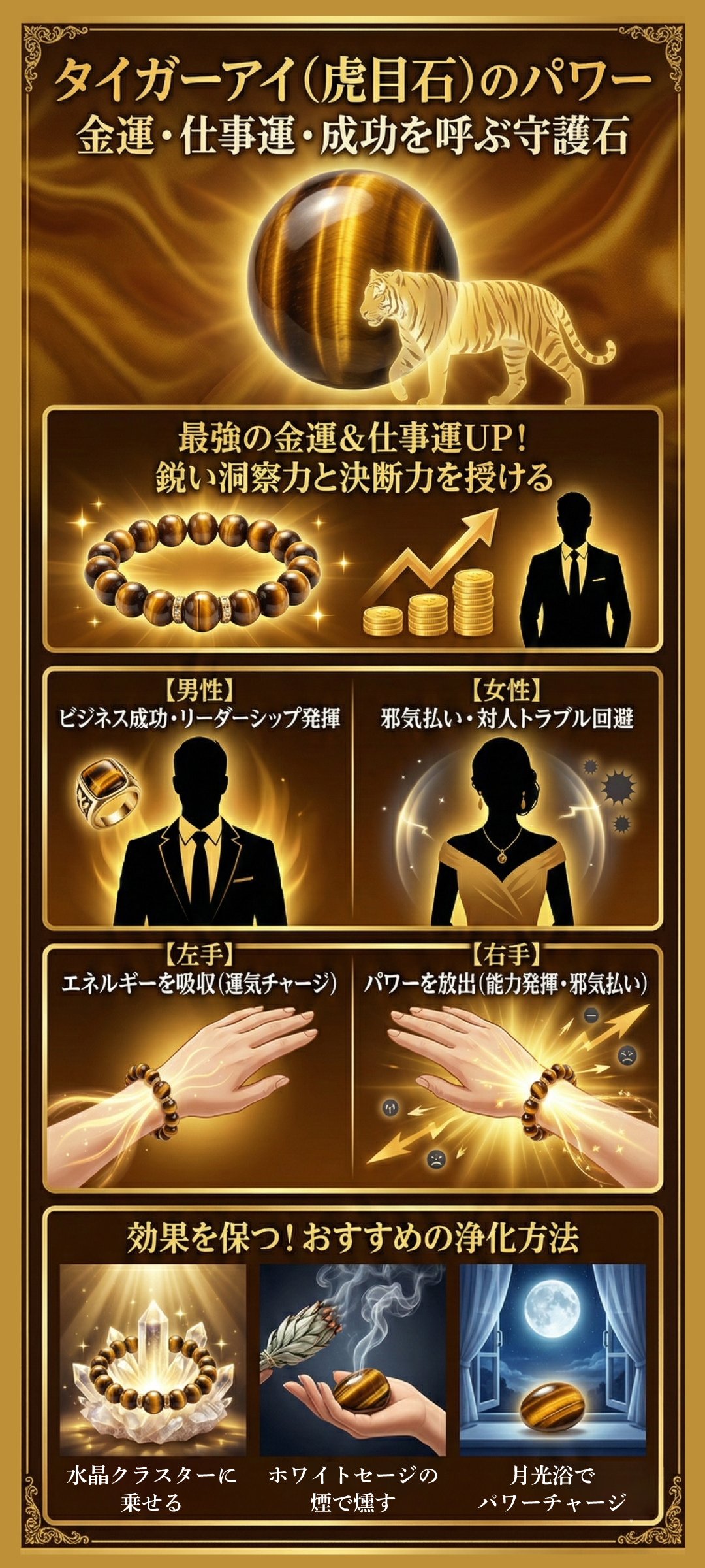 タイガーアイの効果とは？合う人・合わない人の特徴なども紹介