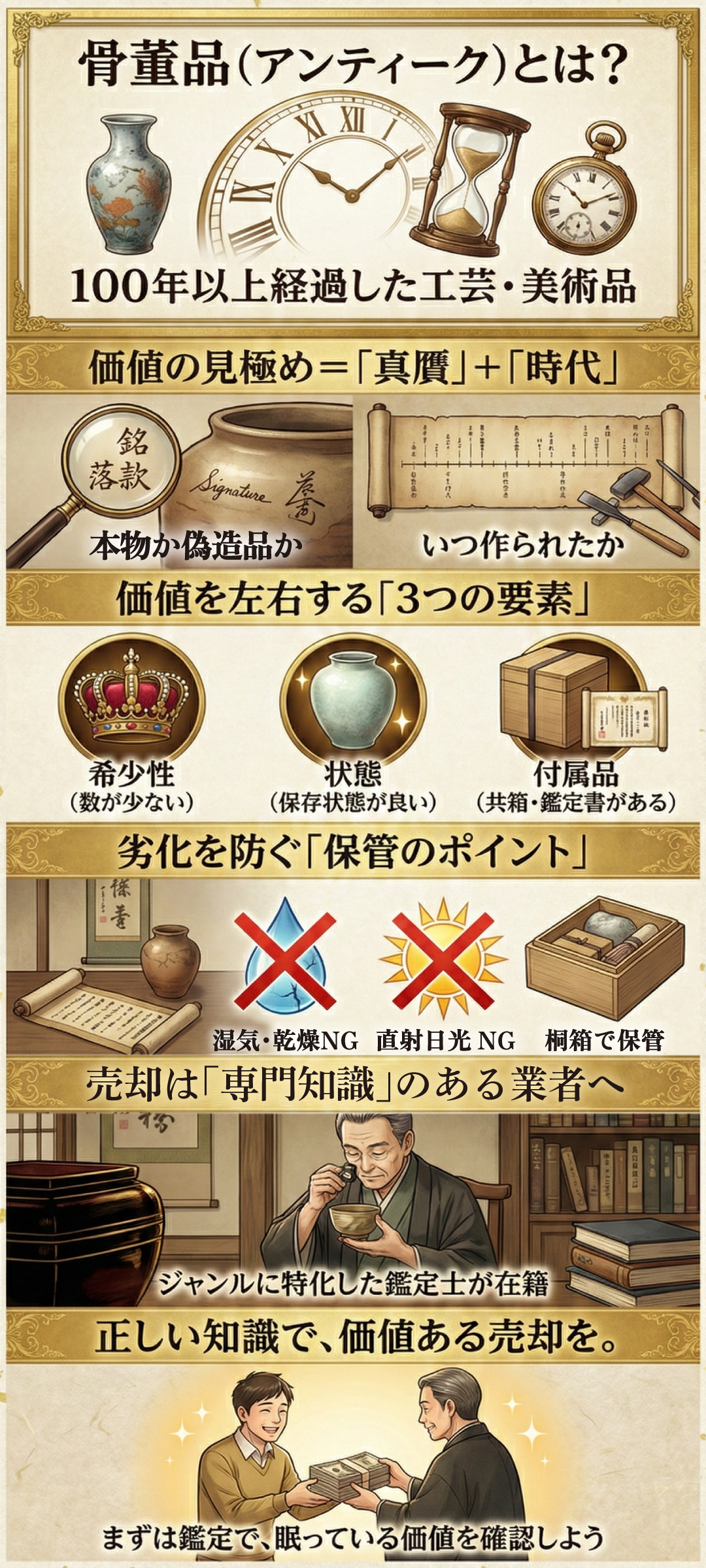 骨董品とは？定義や種類、価値の見極め方、古美術品との違いをやさしく解説