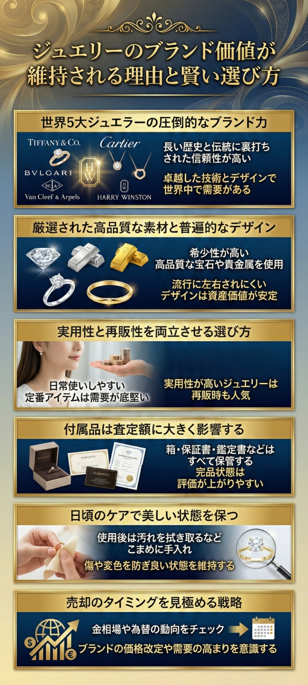 価値が下がりにくいジュエリーブランドとは？資産価値を保つ選び方と売却のポイントもご紹介
