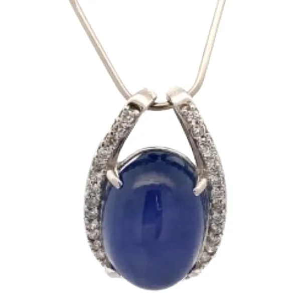 Pt･Pm900 スリランカ産ヴァイオレティッシュブルースターサファイア・ダイヤモンド リング SS22.72 ct D0.38 ct