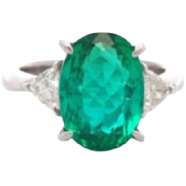 Pt･Pm900 パライバトルマリン・ダイヤモンド リング 4.41 ct 0.42 ct