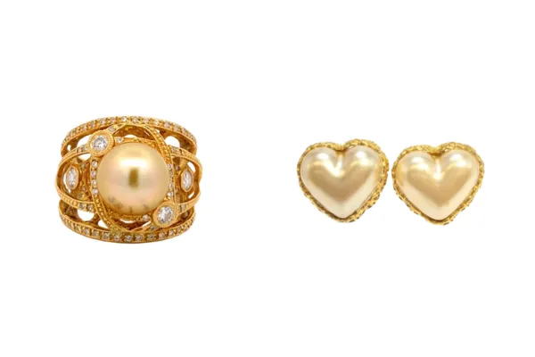 K18 パール・ダイヤ リング シャネル ピアス