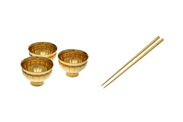 24金 (K24) 箸　24金(K24)純金の湯呑3個