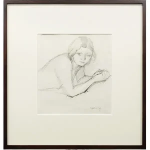 絵画 小磯良平 うつ伏せの裸婦