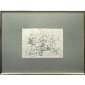 絵画 小磯良平 小説挿絵 エスキース 1960年