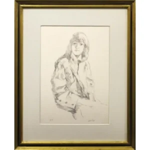 絵画 小磯良平 若い女