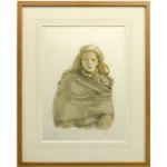 絵画 小磯良平 黒いショールの女