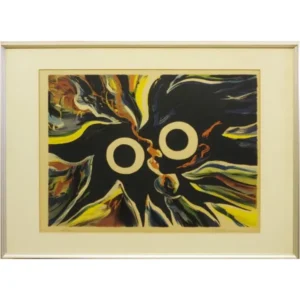 絵画 岡本太郎 黒い顔