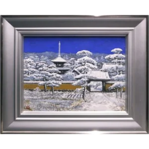 絵画 後藤純男 大和路新雪