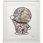 絵画 村上隆 お花畑の中のドラえもん