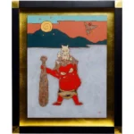 絵画 瀧下和之 キジとイヌと赤鬼
