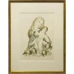 絵画 藤田嗣治 聖母子と天使たち