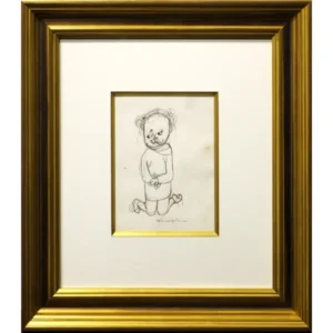 絵画 藤田嗣治 膝立ちの子供