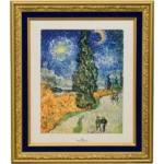 絵画 フィンセント・ファン・ゴッホ 糸杉と星の見える道