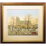 絵画 ミッシェル・ドラクロワ ノートルダムの古本屋