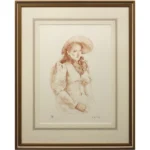 絵画 小磯良平 婦人の胸像(B)