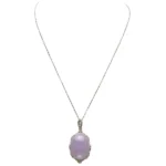 Pt900/Pm刻印 ラベンダーヒスイ ダイヤペンダント 約28.2g ラベンダーヒスイ 54.375ct
