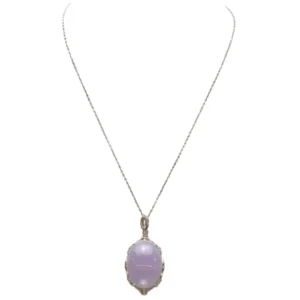 Pt900/Pm刻印 ラベンダーヒスイ ダイヤペンダント 約28.2g ラベンダーヒスイ 54.375ct