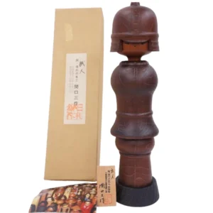 関口三作 こけし 武人 高さ約41cm 創作三作木仮子