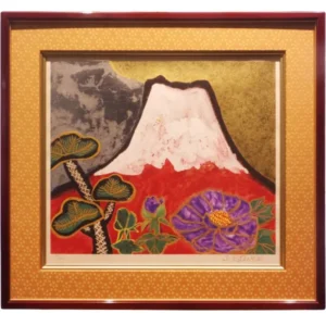 絵画 リトグラフ 片岡球子 めでたき百壽の富士
