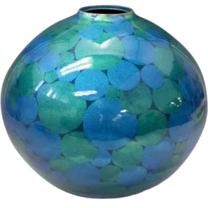 小野珀子 釉裏金銀彩花壷 九谷焼 共箱 銘有り 茶道具 華道具 花瓶 花入 伝統工芸