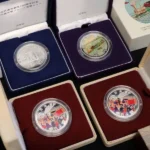 近代通貨制度150周年記念千円銀貨幣プルーフ貨幣セット / 鉄道開業150周年記念千円銀貨幣 他計4点