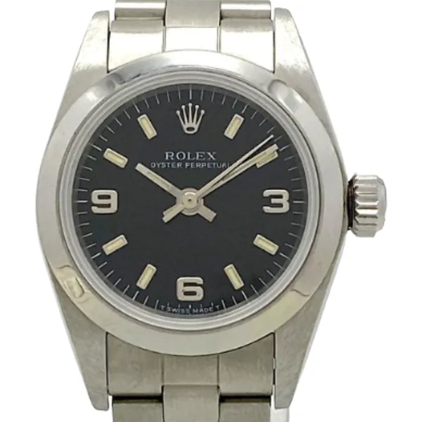 ロレックス オイスターパーペチュアル 67180 ブラック文字盤