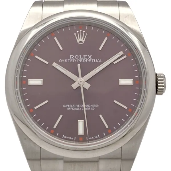 ロレックス オイスターパーペチュアル39 114300 レッドグレープ文字盤