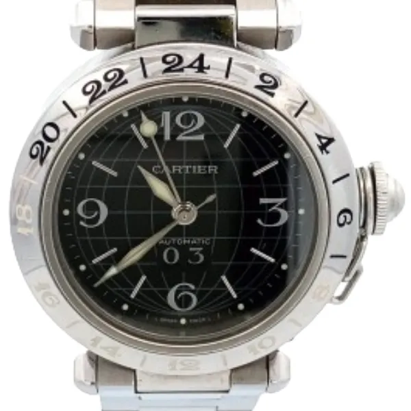 カルティエ パシャC メリディアン ビッグデイト GMT W31049M7