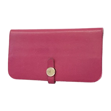 エルメス ドゴン ロング レザー ピンク