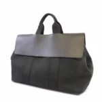 エルメス ヴァルパライソGM トートバッグ トワルシェブロン ブラック×シルバー金具