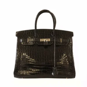 エルメス バーキン 35 ハンドバッグ ポロサス 黒 シルバー金具 G刻印