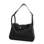 エルメス リンディ 30 ハンドバッグ レザー ブラック×ゴールド金具 Y刻印