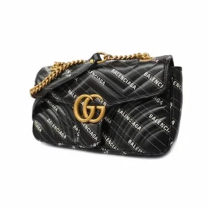 グッチ GGマーモント ショルダーバッグ レザー ブラック 443497